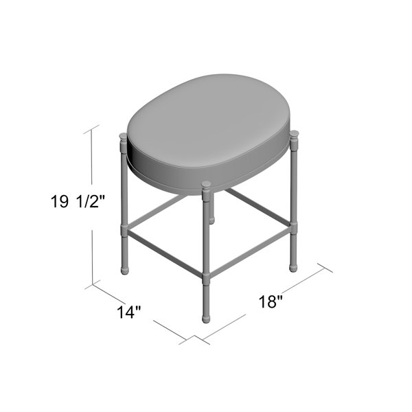 Gatco 19.5'' Tall Yes Vanity Stool & Reviews Wayfair